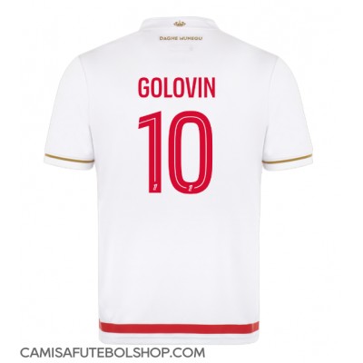 Camisa de time de futebol AS Monaco Aleksandr Golovin #10 Replicas 1º Equipamento 2025-26 Manga Curta Camisa de time de futebol AS Monaco Aleksandr Golovin #10 Replicas 1º Equipamento 2025-26 Manga Curta